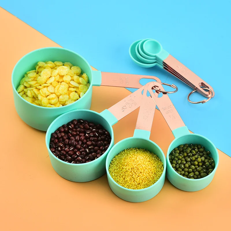 

4pcs/set Multi-purpose Spoon/measuring Cup Measuring Tool PP Baking Accessories Stainless Steel/plastic Handle Kitchen Gadgets