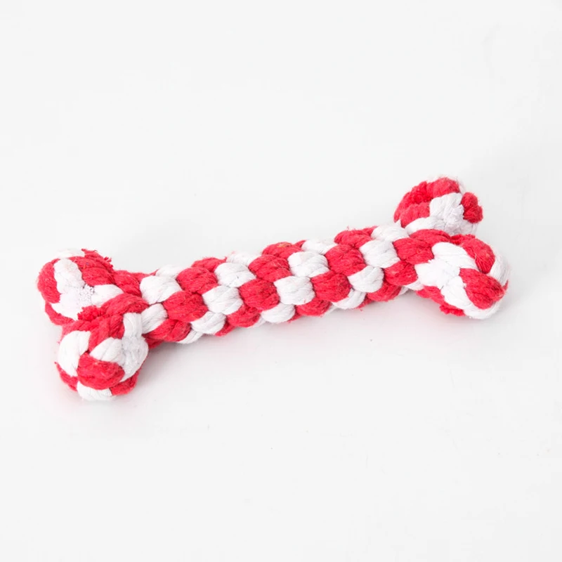 1pc Pet Dog Toys Chew Durable Braided Bite Resistant Puppy Molar Cleaning Teeth Cotton Rope Toy Accessories | Дом и сад