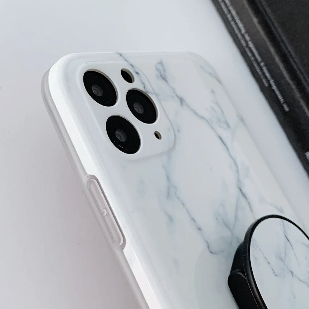 Роскошная мраморная задняя крышка для iPhone 12 11 Pro Max закаленное стекло полная