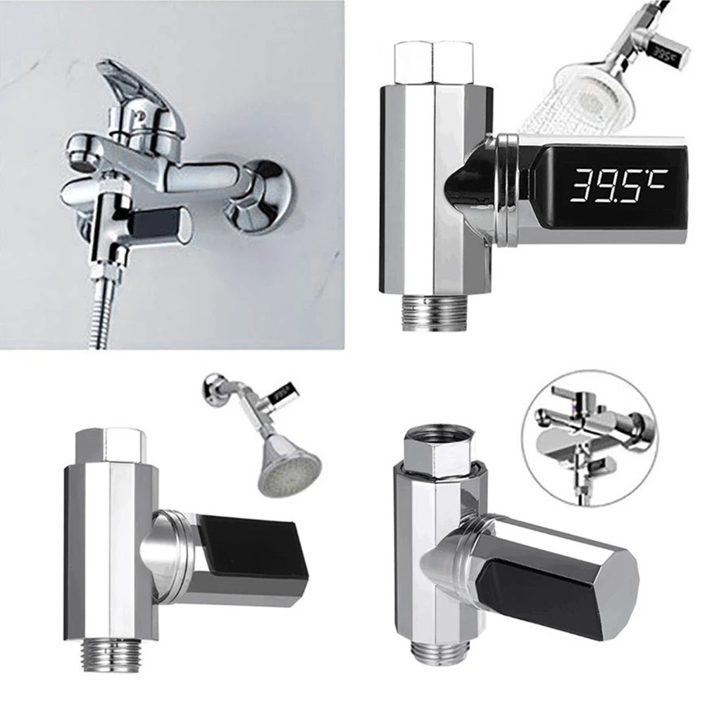 

LED Display Water Shower Thermometer Water Temperture Meter Monitor for Baby Waterproof 360 Degree Rotatable Shower Thermometer