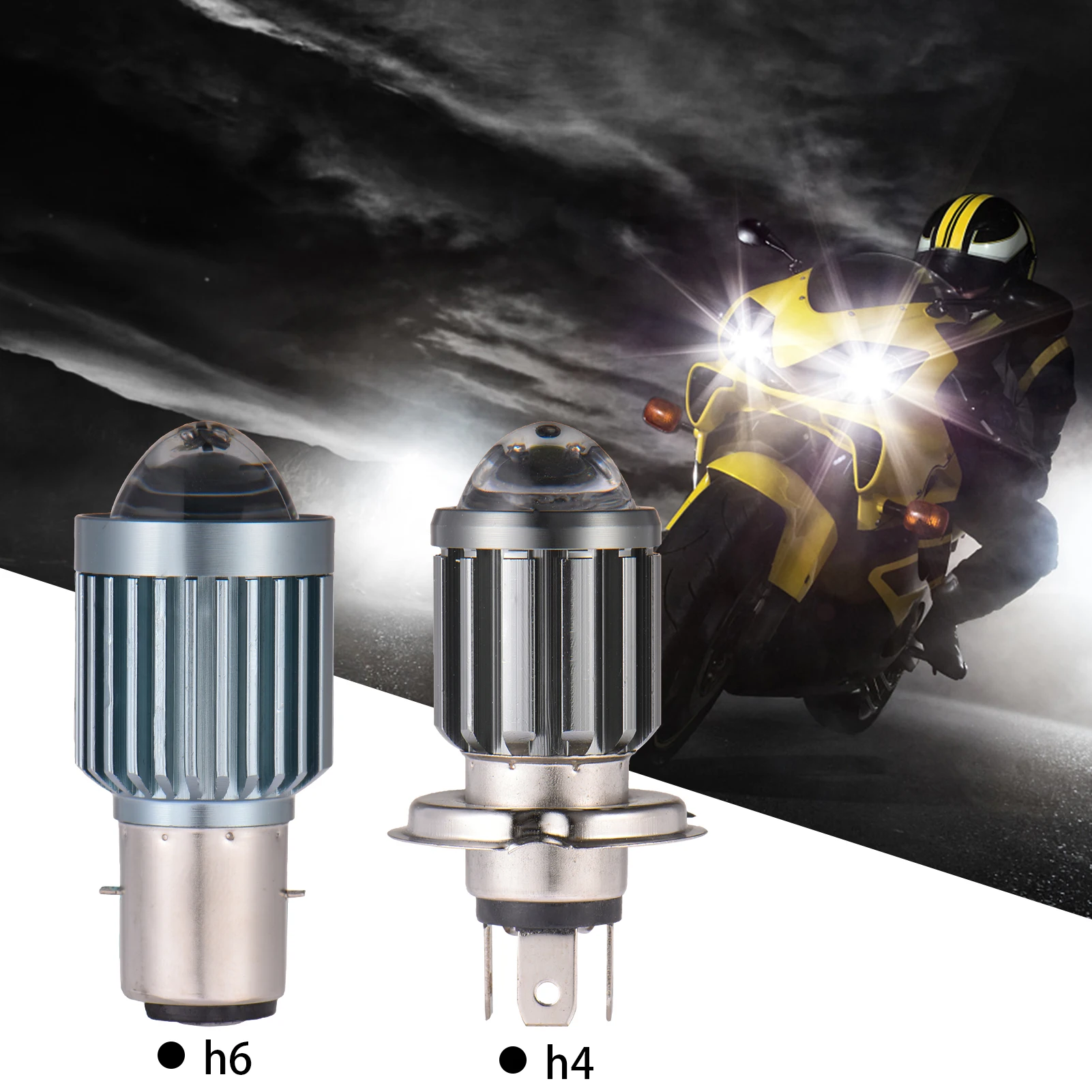 

Motorcycle Light Bright Modified Car LED Headlight 80000Lm H4 H6 Motorcycle Headlight Bulb Waterproof Super Bright CSP Chip