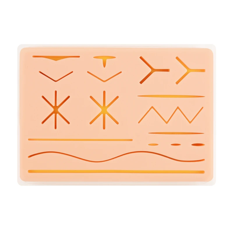 

Upgrade Skin Suture Training Module Kit Portable Silicone Pad Silicone Simulation Skin Block Suture Simulation Module