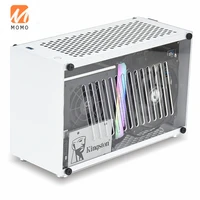 mini case pink blue portable portable side transparent power supply white small chassis