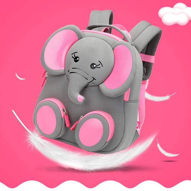 New Fashion Children School Bags for Girls Boy 3D Elephant Design Student School Backpack Kids Bag Tourism Rucksack