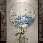 Традиционный китайский цветок, слива, магнолия, художественный постер, Картина на холсте, Настенная картина, принт для дома, гостиной, офиса, декора