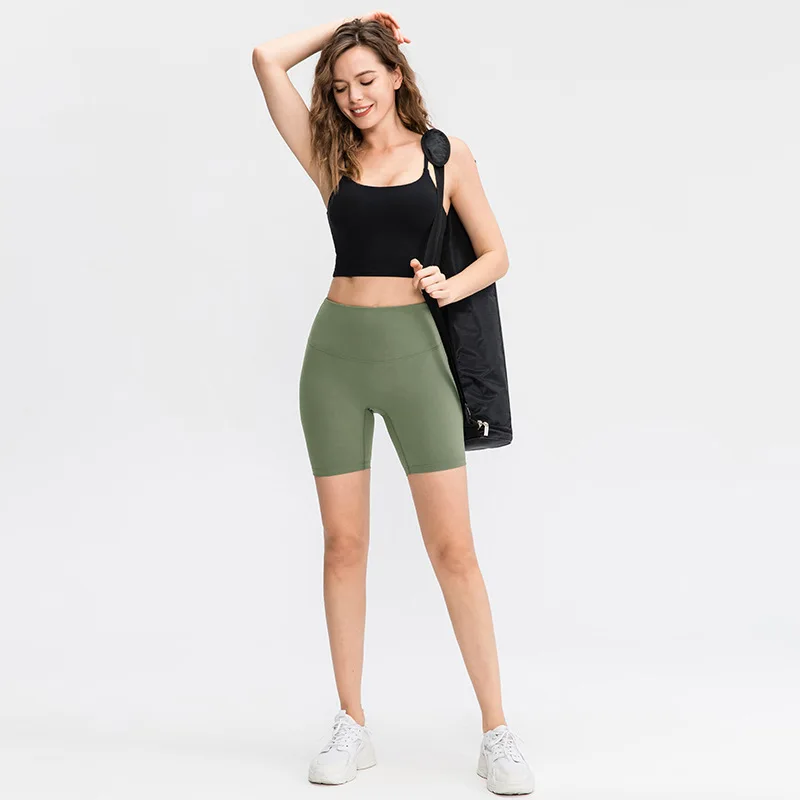 

VGORLORA New High Waist Women Workout Yoga Shorts Fitness Stretch Mesh Vent Holes Gym Tights Shorts Sportswear Seamless