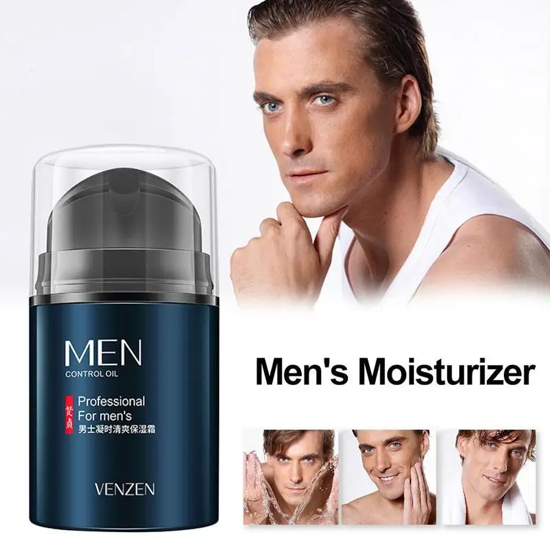 

VENZEN Men Hyaluronic Acid Face Cream Deep Moisturizing Oil-control Day Cream Lift Anti-Wrinkle Firming Shrink Pores Whitening
