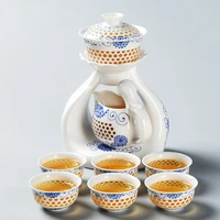 ceramic teacup chinese kung fu tea set tea set brewer hollowed out translucent cup exquisite ceramic teapot tea cup porcelain
