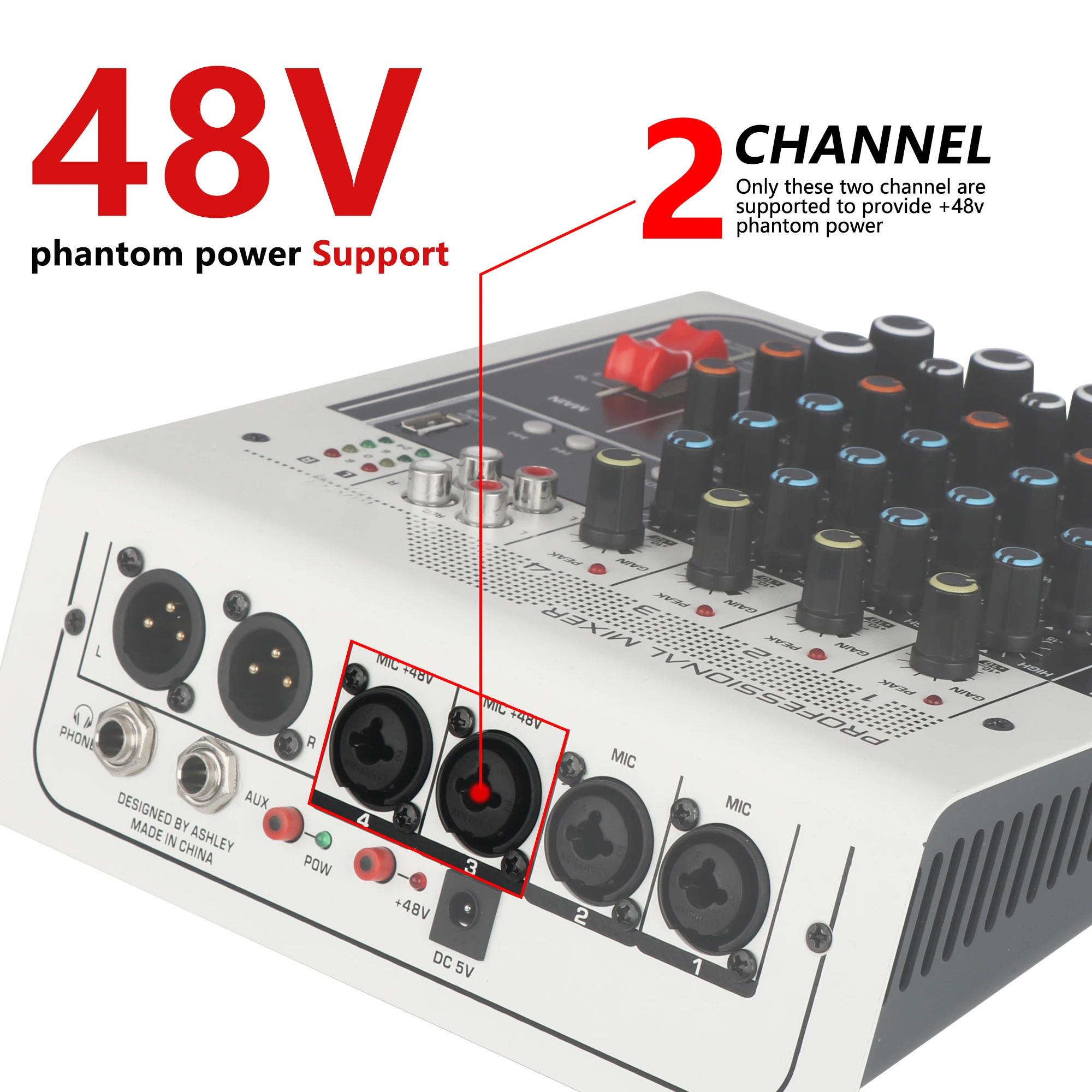 MX-400 Audio микшер 6 каналов USB звуковая карта интерфейсная консоль с Bluetooth 48V