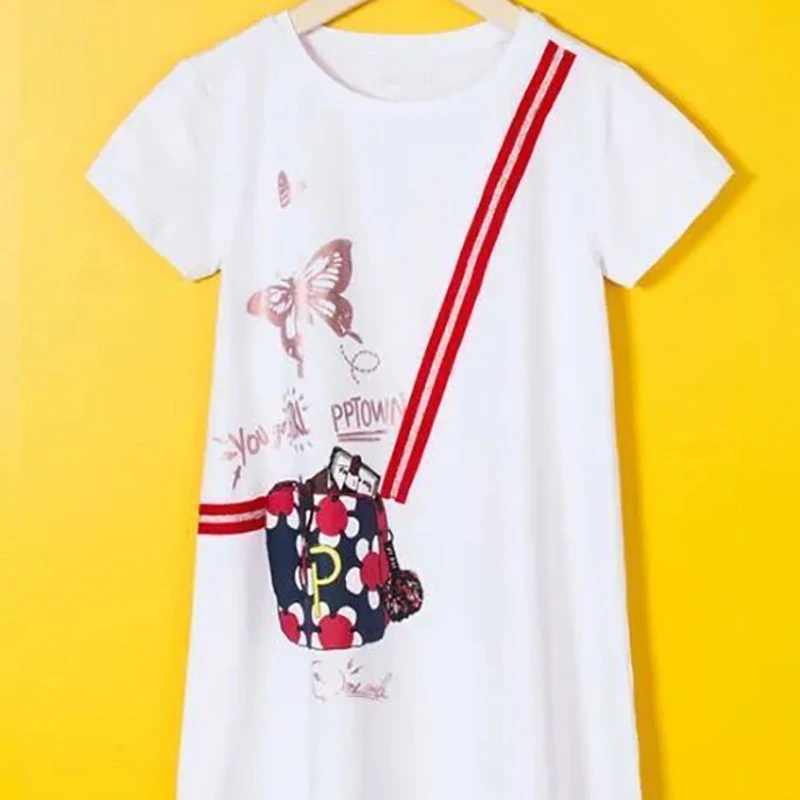 

Shriymariy Summer Girl Dress Up Cotton Butterfly Print Dress for Girls Beautiful Fashion Infant Princess Dresses A-Line Clothing