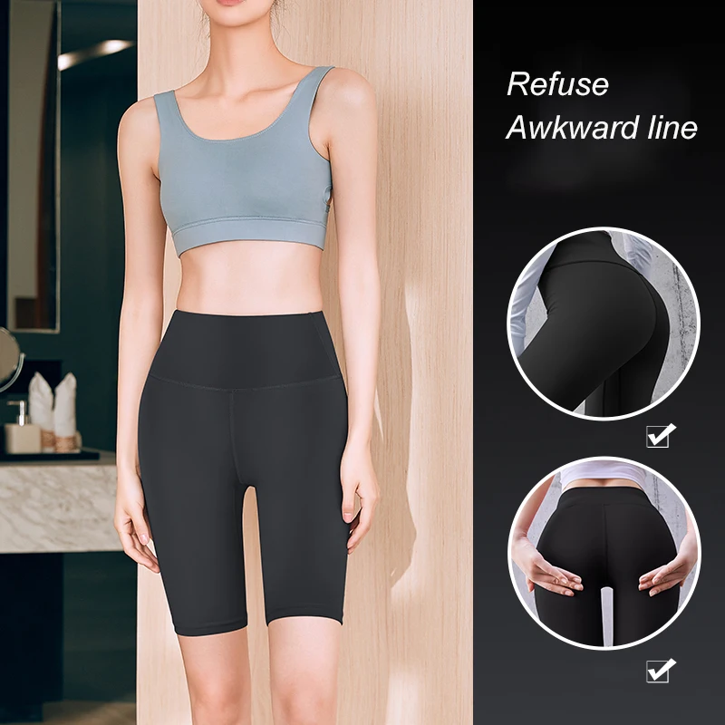 

Летние бесшовные леггинсы LNGXO, штаны для йоги 1/2 для женщин, спортивные женские шорты с высокой талией для тренировок, леггинсы