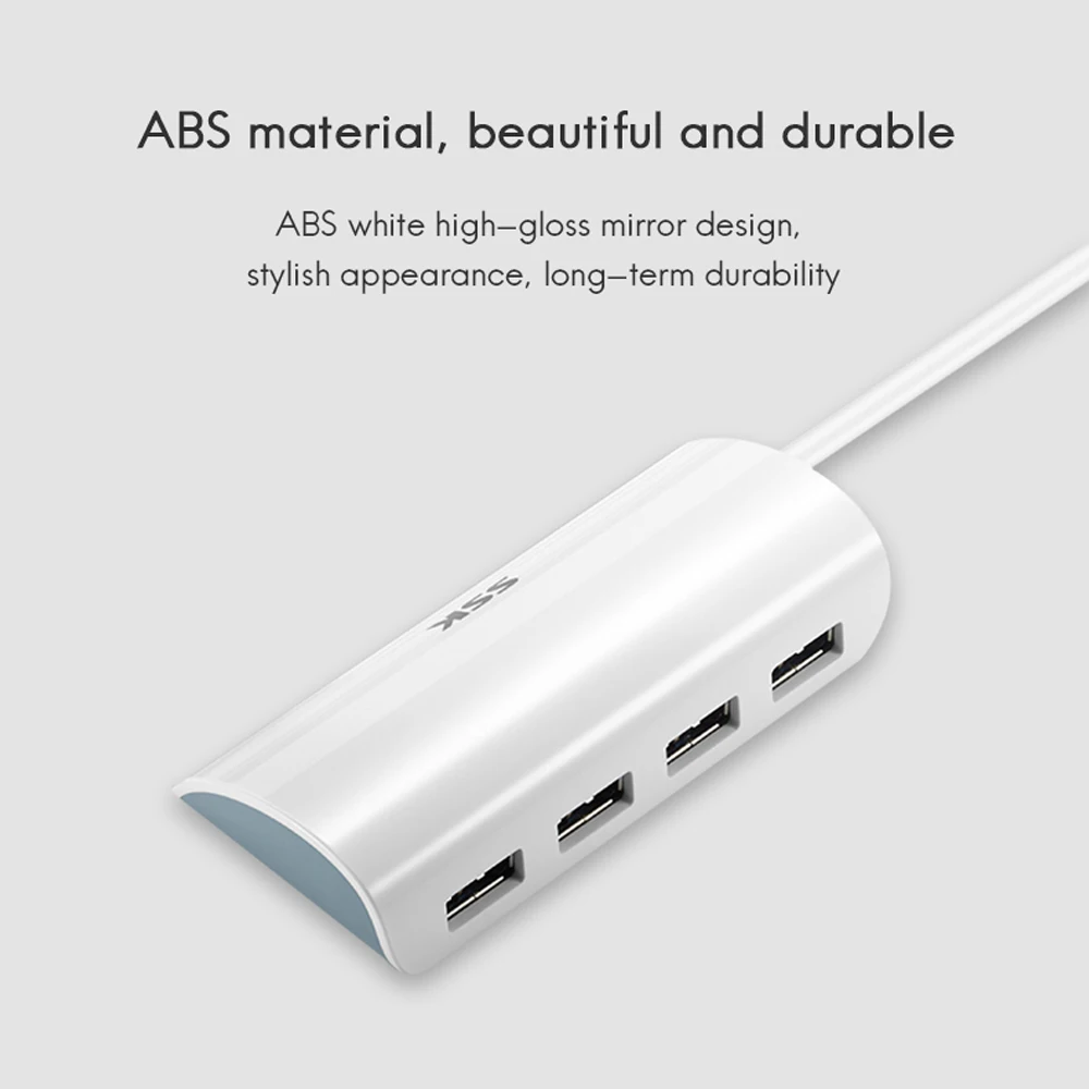 SSK Portable USB3.0 Hub High Speed 4 Port Usb USB Splitter Adapter Power Supply for Mac Tablet Laptop Notebook PC SHU808 | Компьютеры и