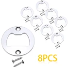 8 шт. 40 мм круглая открывалка для пивных бутылок вставки с винтами Сделай Сам пивная Сода стеклянная крышка открывалка для бара инструменты для кухни гаджеты