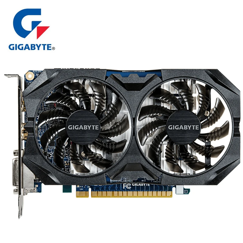 GIGABYTE Видеокарта GTX 750 Ti Оригинальная карта с NVIDIA GeForce для ПК б/у карт 750Ti GPU 2 ГБ GDDR5 128