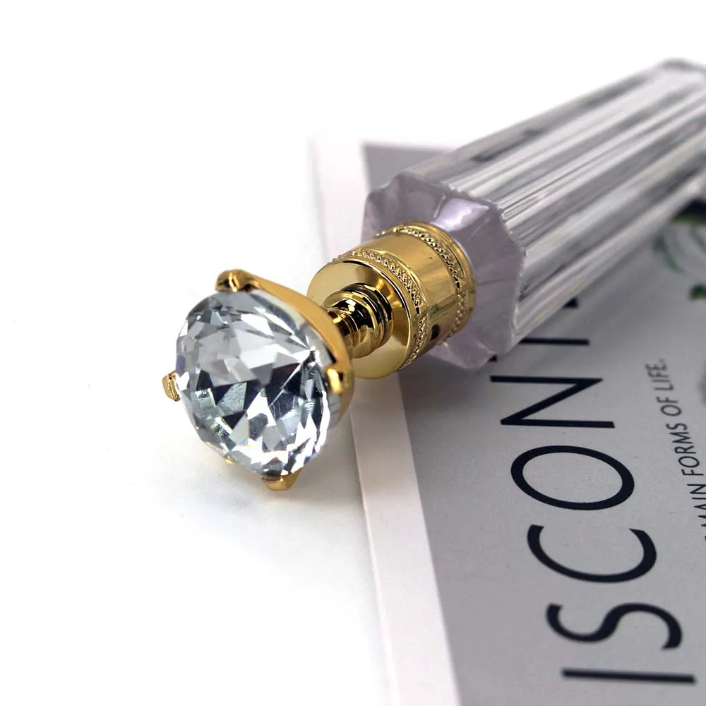 50PCS 2мл Пластиковые ромбические прозрачные пустые тюбики для блеска для губ косметические тюбики с роскошной алмазной крышкой и пробкой.