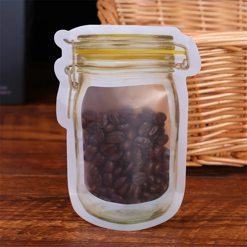 12 штук мешки на молнии Mason Jar Многоразовые Пакеты для хранения закусок JZ001 | Дом и