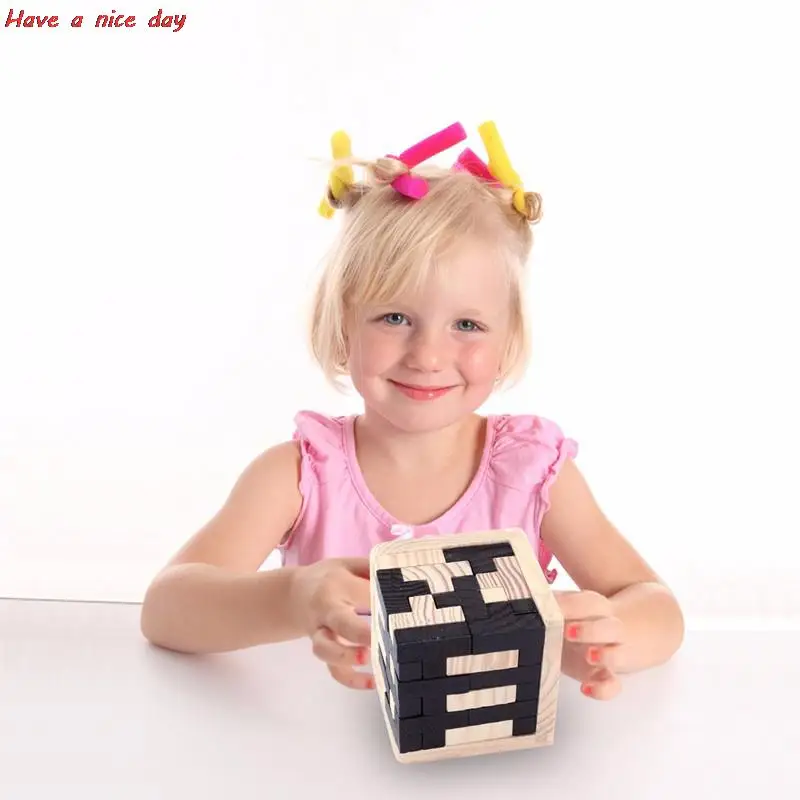 

Искусственная игра, 3D Деревянный пазл, головоломка для мозга, волшебный куб Тетрис