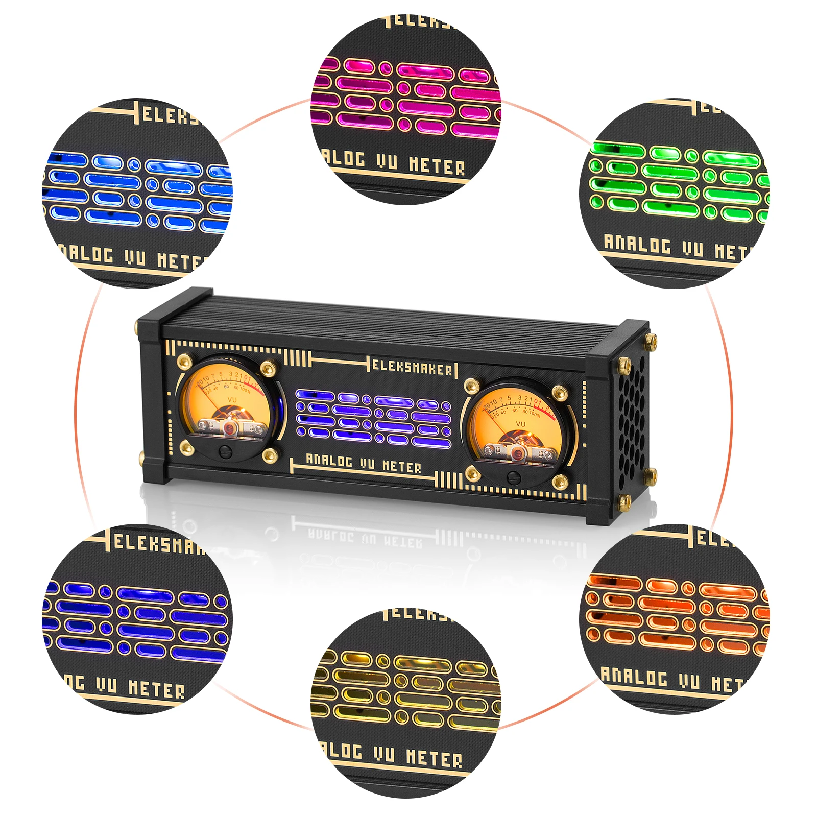 Douk аудио Elekstube MIC двойной аналоговый СЧЕТЧИК УФ RGB светодиодный дисплей уровня