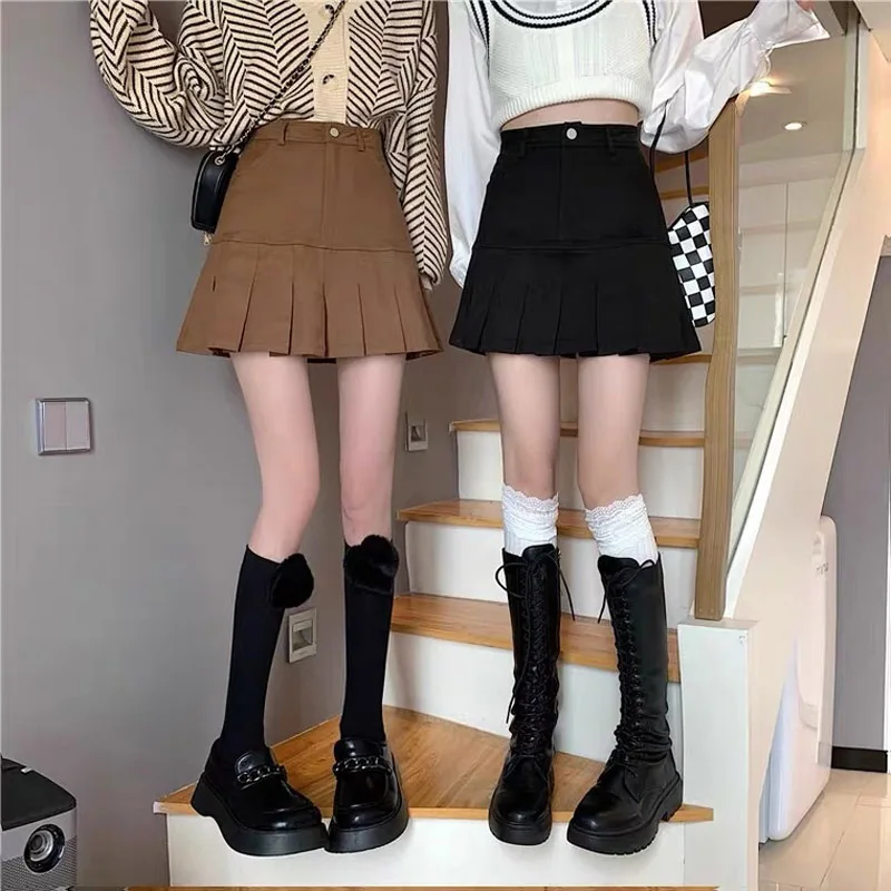 

A-line skirt autumn empire short skirt sense of design show thin