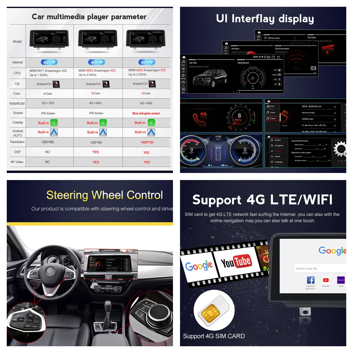 Автомобильный DVD проигрыватель для BMW 1 серии E81 E82 E87 E88 I20 2004 2011 GPS Wi Fi 4 Гб ОЗУ 64 ПЗУ