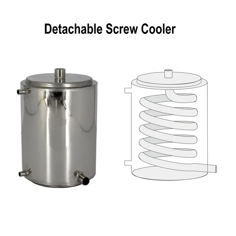 値段 スパイラルクーラーコールドとホット水の交換蒸留機器結露