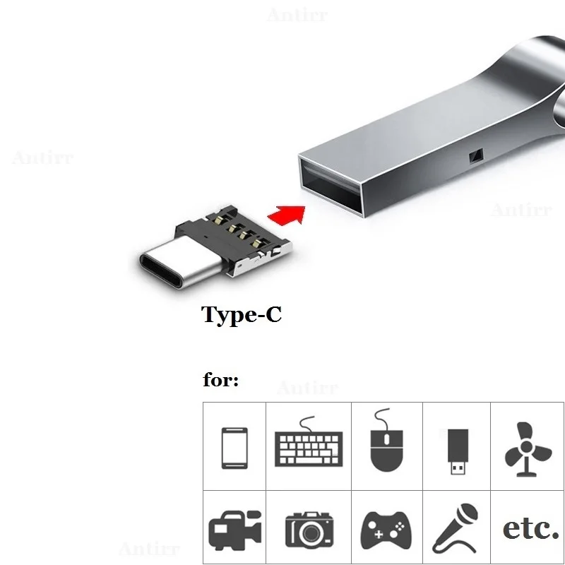USB C разъем типа 3 1 Type папа к Женский OTG адаптер конвертер для планшет телефон Android