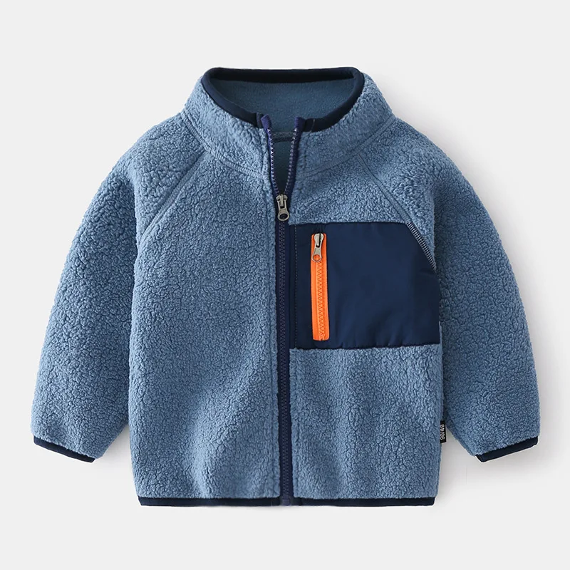 

Kids Winter Coat 2021 New Elegant Baby Outerwear Fleece Children Jackets for Boys Thick Velvet Infant Overcoat Child Parkas