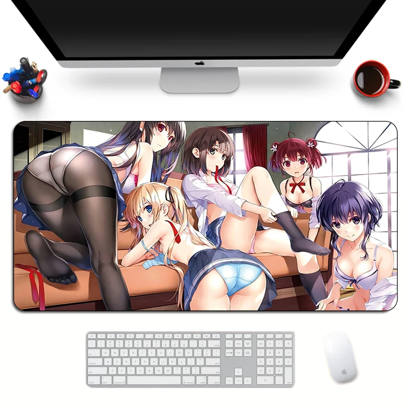 

Large Rubber Anime Mousepad Saenai Kanojo No Sodatekata Sexy Girl Otaku XL Gaming Mouse Pad Laptop Computer Keyboard Desk Mat