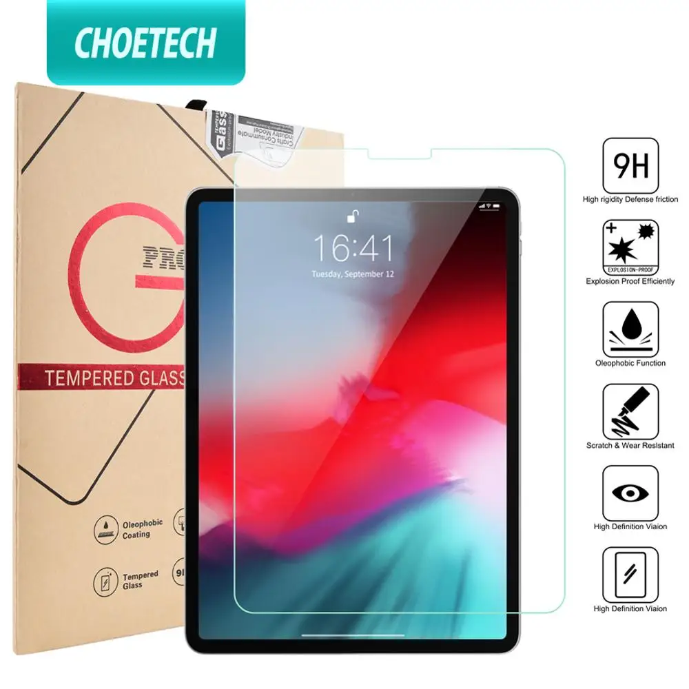 2 шт. закаленное стекло CHOETECH для Apple iPad Pro 2018 11 дюймов полная защита экрана планшета