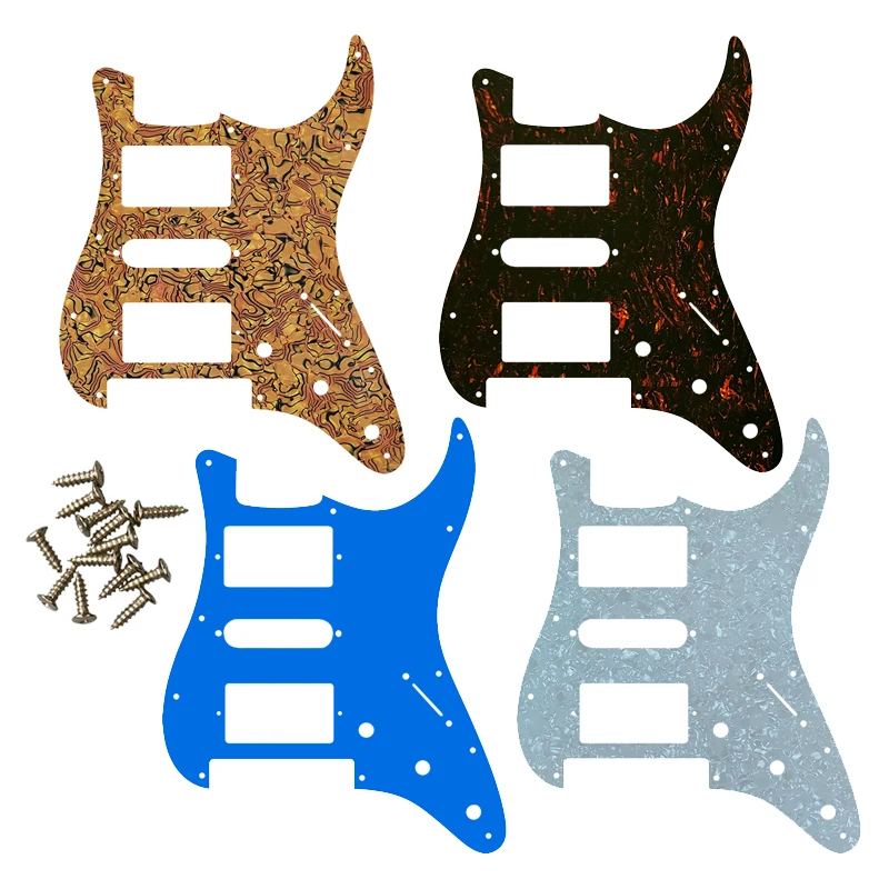

Guitar Pickguard For US 11 Screw Holes Strat With Floyd Rose Tremolo Bridge PAF Humbucker Single HSH Scratch Plate Multi Color