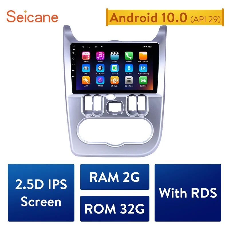 Seicane 2G + 32G Android 10 0 автомобильный Радио Мультимедиа Видео Аудио плеер навигация GPS