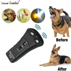 Отпугиватель домашних питомцев, устройство для дрессировки собак, светодиодный ультразвуковой фонарик, двойная головка, защита от лая, без батареи