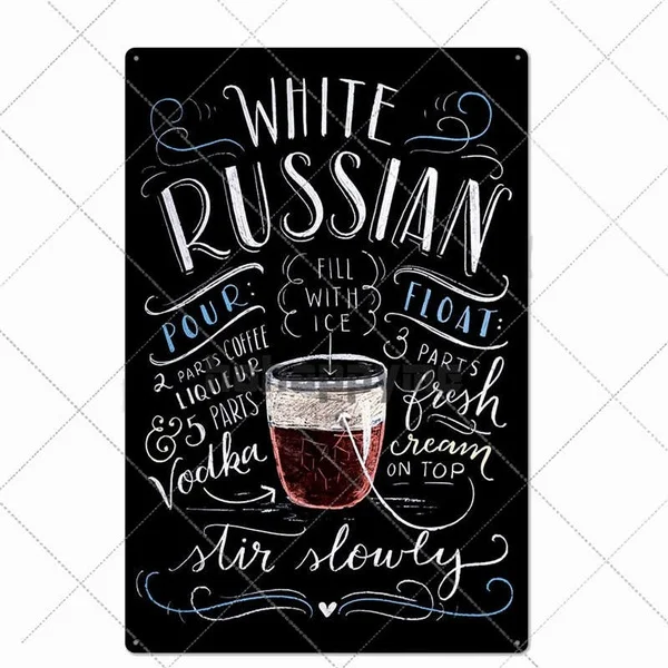 

Classic Mojito Cuba Cocktail Metal Signs Vintage Plates Cafe Pub Club Home Wall Decorative Retro Plaque Home Decor 20*30cm