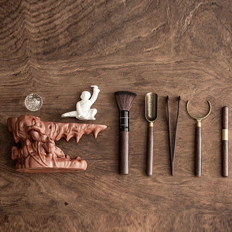 

Purple Sands Romatherapy Incense Burner CeramicRetro Holder Incense Burner Waterfall Backflow Encensoir Home Decoration EK50XL