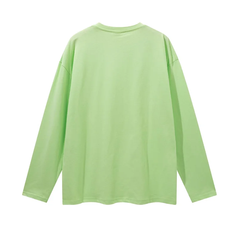 

DLZ Long Sleeve T-Shirt Men cotton Tee Shirt Loose Solid T Shirt Men Casual O-neck Tshirt Top