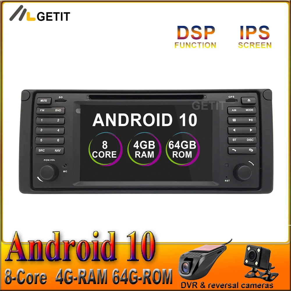 DSP 64G Android 10 автомобильный DVD стерео радио плеер GPS для BMW E39 с WiFi BT | Автомобильный