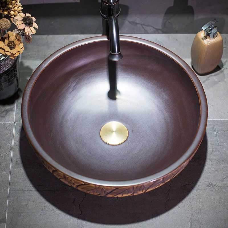 Ретро арт умывальник старинный Овальный туалет керамический раковина для ванной