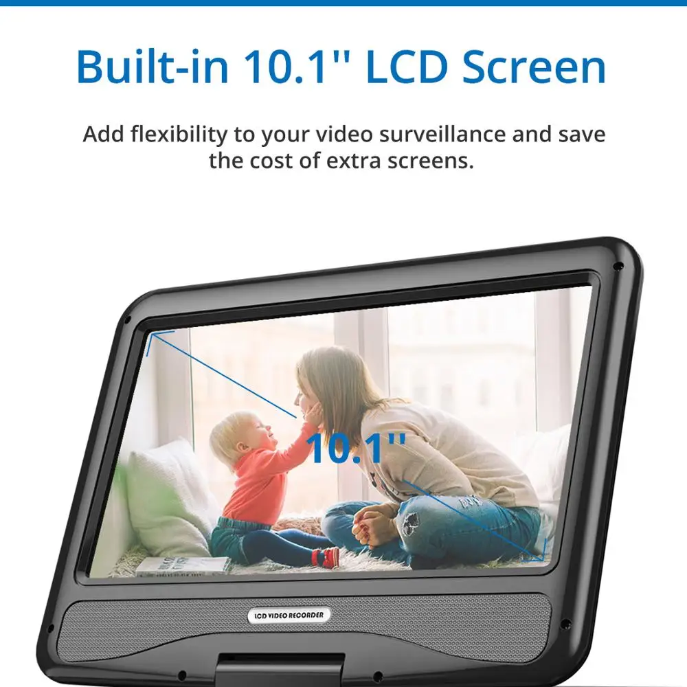 IP-камера видеонаблюдения SANNCE 1080P 4 канала Wi-Fi с ЖК-экраном 10 1 дюйма | Безопасность и