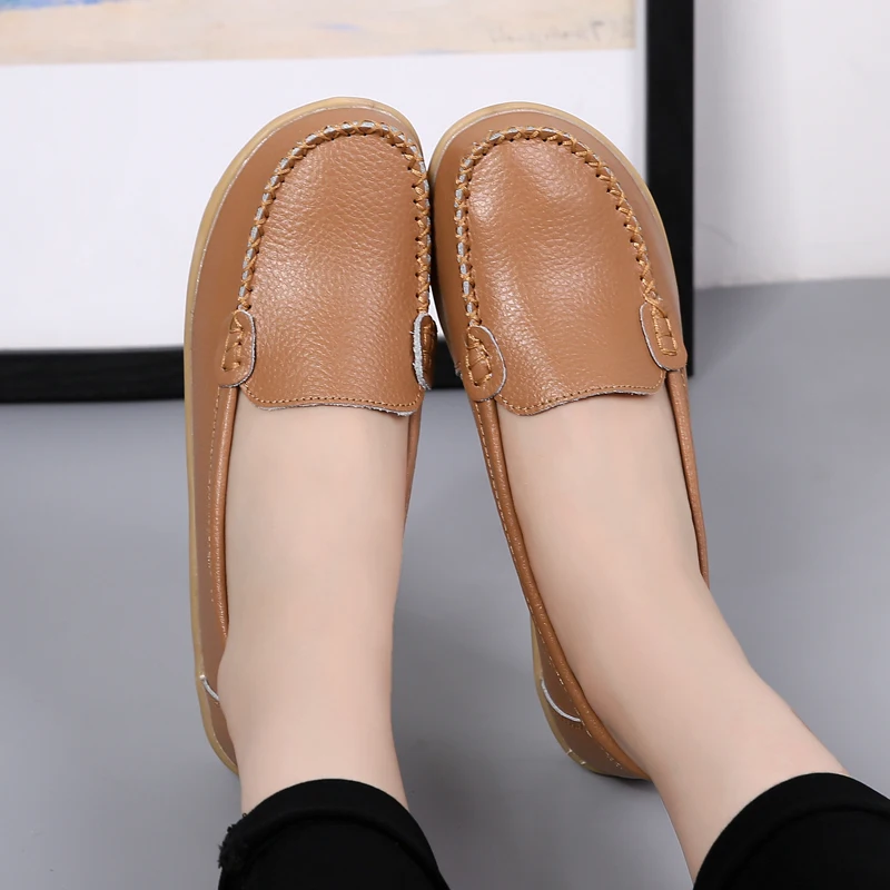 

Women Shoes Flats Shoes Summer Comfort Soft Casual Shoes Ballet Shoes Big size Women Leather Shoes luxury shoes women designers