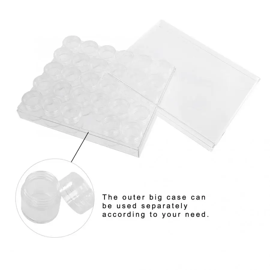 Лак для ногтей Дисплей прозрачный пластиковый шарик ювелирных изделий Коробка