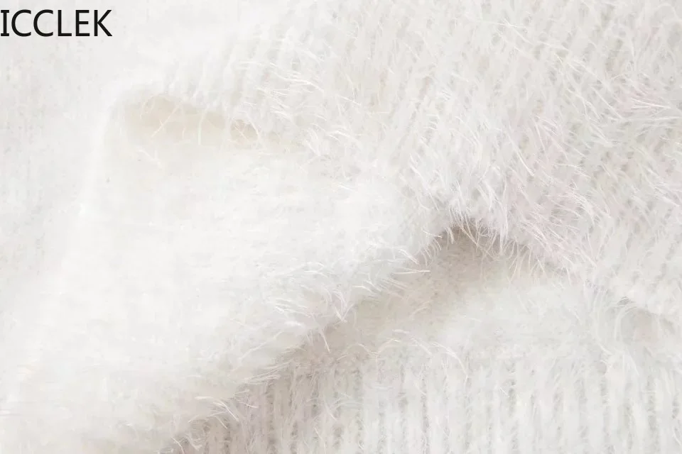 

ICCLEK Women's Sexy Halter Neck Sweater Ladies Autumn and Winter Casual Loose Sexy Celebrity Bloggers Same Sweater Tops