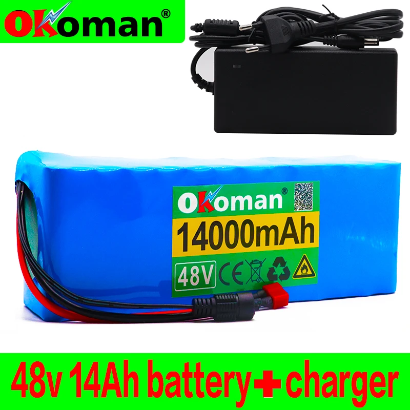 Батарея для электровелосипеда 48v 14Ahli ion аккумулятор 1000w с зарядным