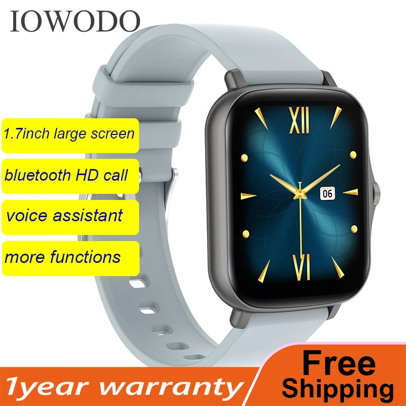 

New Heart Rate Voice Assistant Full Touch Screen Sleep Monitoring Y20pro Local Music Bluetooth Call Men Smart Watch PK P8 Plus