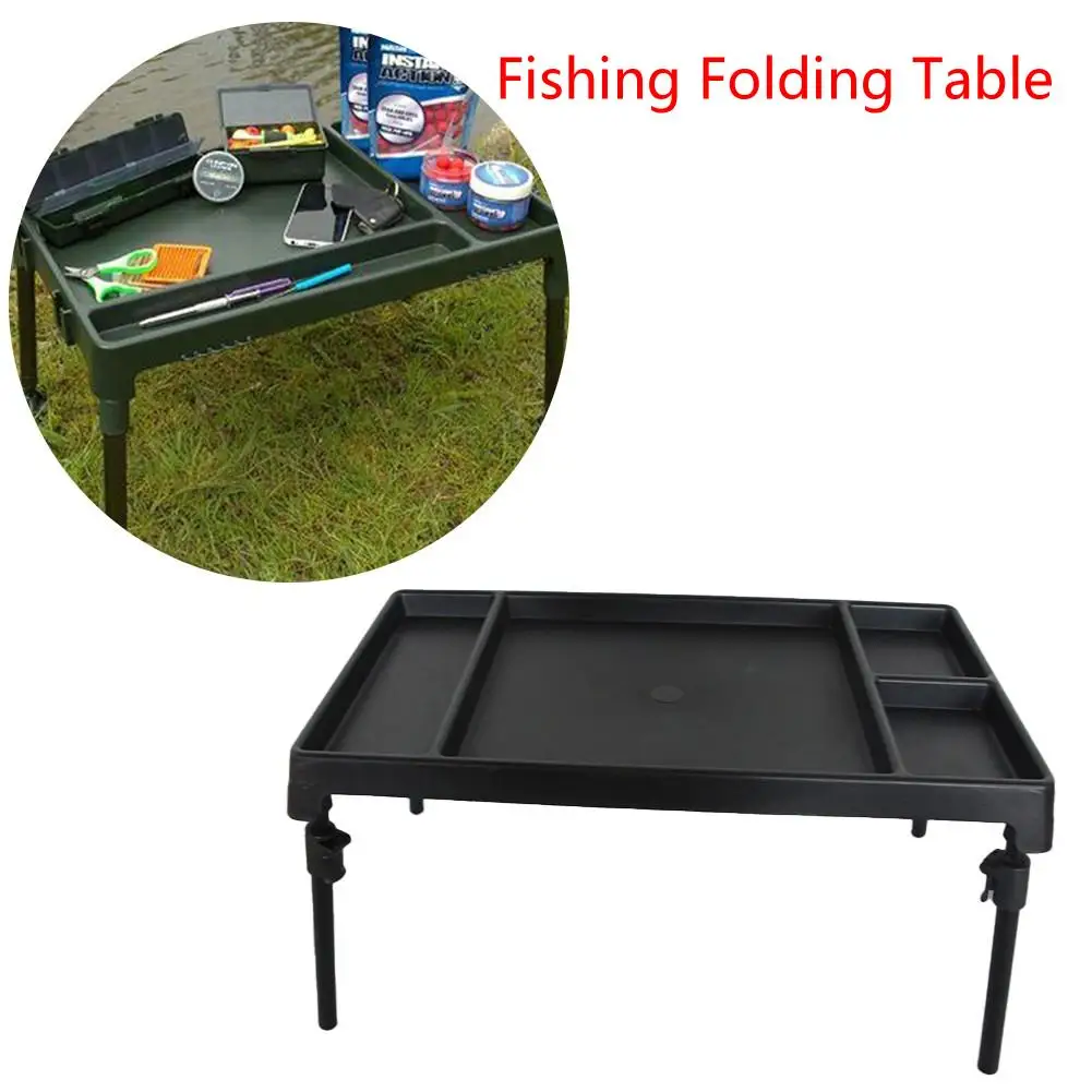 

1PC Fishing Folding Bait Table Lightweight Foldable Legs Bait Tables Carp Coarse Terminal Tackle StorageTable Fish Tools