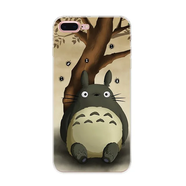 Милый мягкий чехол Totoro из ТПУ для IPhone X XR XS Max 5 5s Se силиконовый полный iphone 8 7 6 Plus Fundas