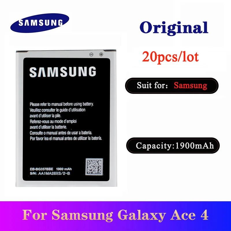 20 шт./лот EB BG357BBE батареи для Samsung Ace 4 Galaxy Style LTE SM G357FZ G357 оригинальный телефон bateria 1900