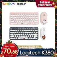 logitech line friends k380 keyboard m350 pebble mouse multi device bluetooth wireless windows macos android ios chrome os