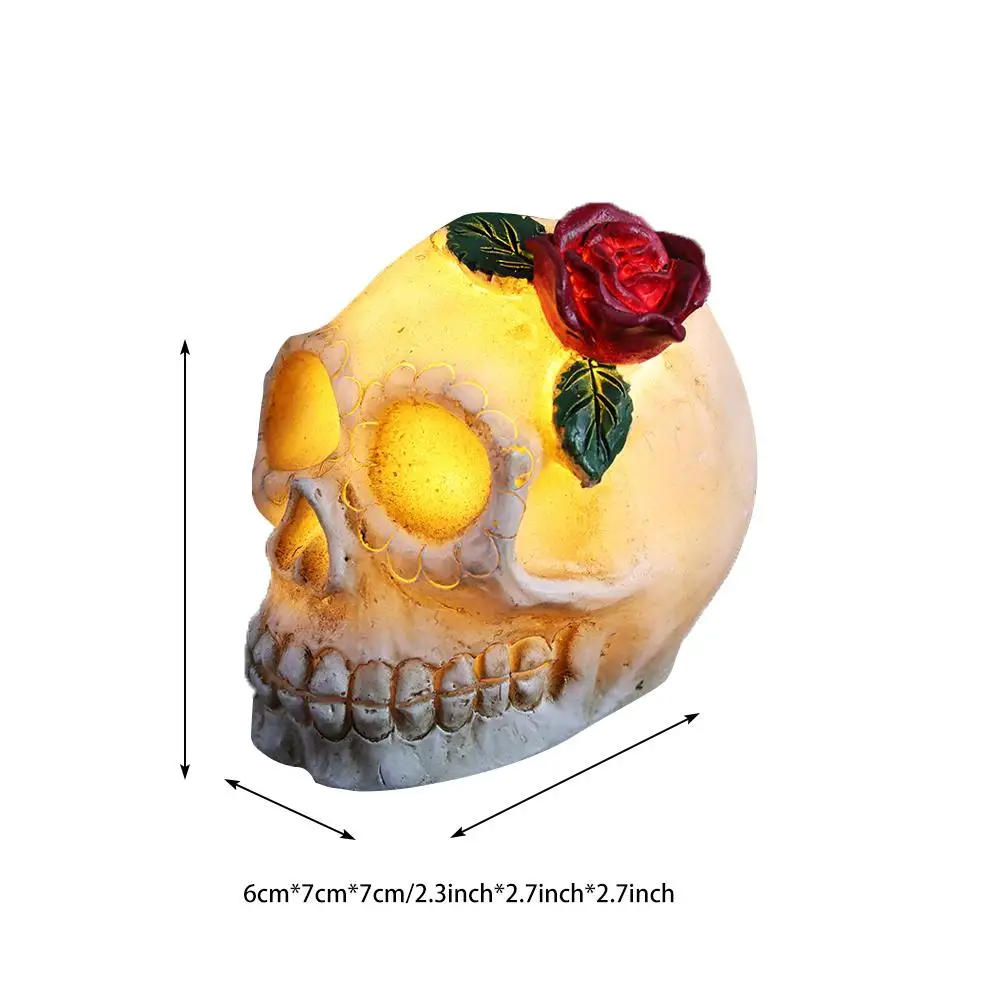 Светодиодный ночсветильник в виде головы скелета человека статуя демона лампа