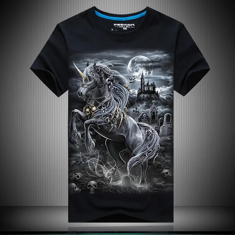 

Summer T-shirt short sleeve three-dimensional pattern