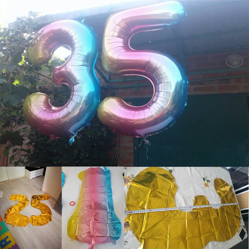 Шары воздушные градиентные из фольги 0-9 дюймов | Шарики и аксессуары